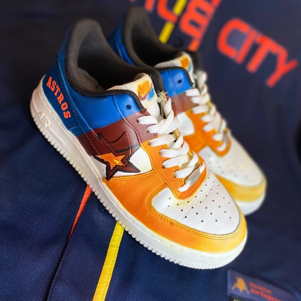 Nike Custom Astros Size 7.5 - Picture 2 of 4